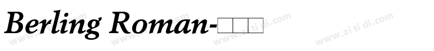 Berling Roman字体转换